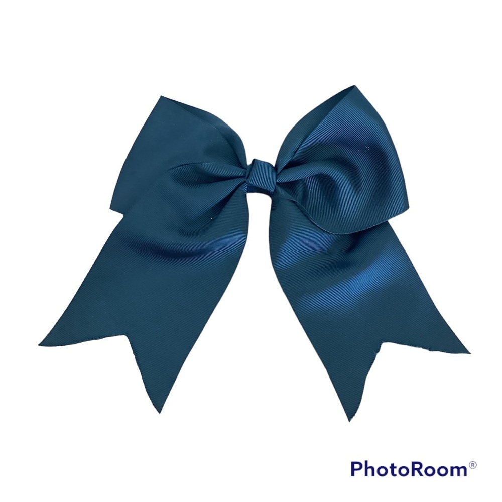 BOGO 🥳 Black ribbon oversized cheer bow simple solid basic girls cheerleading